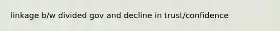 linkage b/w divided gov and decline in trust/confidence