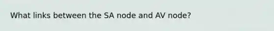 What links between the SA node and AV node?