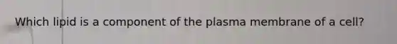 Which lipid is a component of the plasma membrane of a cell?