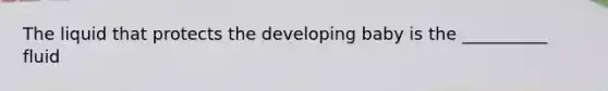 The liquid that protects the developing baby is the __________ fluid