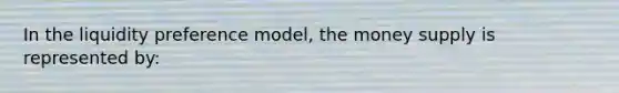 In the liquidity preference model, the money supply is represented by: