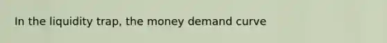 In the liquidity trap, the money demand curve