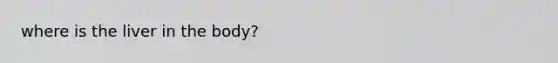 where is the liver in the body?