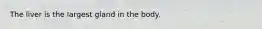 The liver is the largest gland in the body.