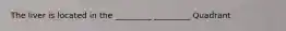 The liver is located in the _________ _________ Quadrant