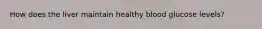 How does the liver maintain healthy blood glucose levels?