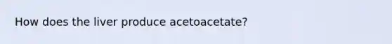 How does the liver produce acetoacetate?