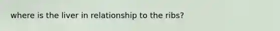 where is the liver in relationship to the ribs?