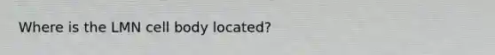 Where is the LMN cell body located?