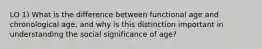 LO 1) What is the difference between functional age and chronological age, and why is this distinction important in understanding the social significance of age?