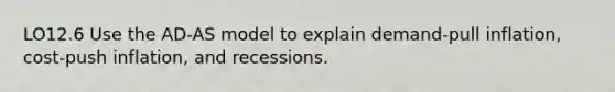 LO12.6 Use the AD-AS model to explain demand-pull inflation, cost-push inflation, and recessions.