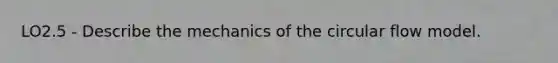 LO2.5 - Describe the mechanics of the circular flow model.