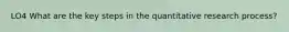 LO4 What are the key steps in the quantitative research process?