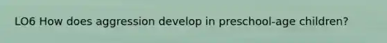 LO6 How does aggression develop in preschool-age children?