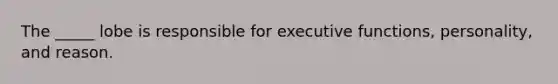The _____ lobe is responsible for executive functions, personality, and reason.
