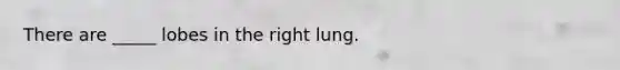 There are _____ lobes in the right lung.