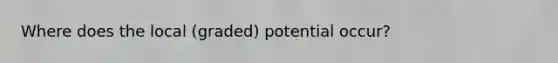 Where does the local (graded) potential occur?