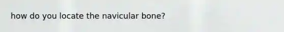 how do you locate the navicular bone?