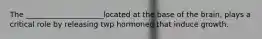 The _____________________located at the base of the brain, plays a critical role by releasing twp hormoned that induce growth.