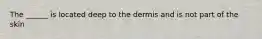 The ______ is located deep to the dermis and is not part of the skin