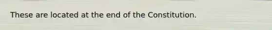 These are located at the end of the Constitution.