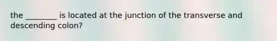 the ________ is located at the junction of the transverse and descending colon?