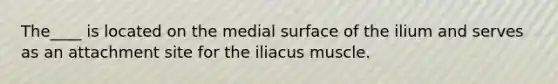 The____ is located on the medial surface of the ilium and serves as an attachment site for the iliacus muscle.