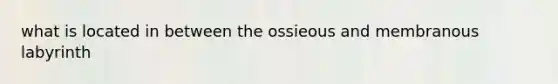 what is located in between the ossieous and membranous labyrinth