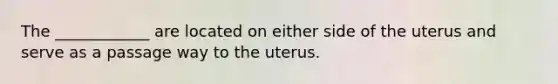 The ____________ are located on either side of the uterus and serve as a passage way to the uterus.