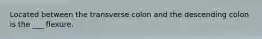 Located between the transverse colon and the descending colon is the ___ flexure.