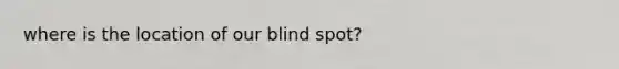 where is the location of our blind spot?