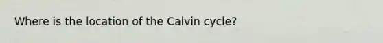 Where is the location of the Calvin cycle?