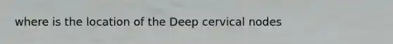 where is the location of the Deep cervical nodes