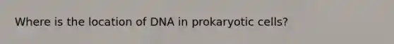 Where is the location of DNA in prokaryotic cells?