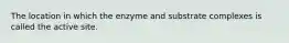 The location in which the enzyme and substrate complexes is called the active site.