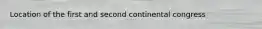 Location of the first and second continental congress