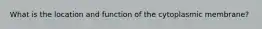 What is the location and function of the cytoplasmic membrane?