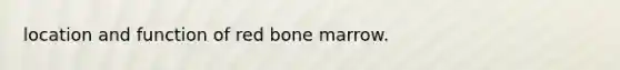 location and function of red bone marrow.