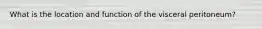 What is the location and function of the visceral peritoneum?