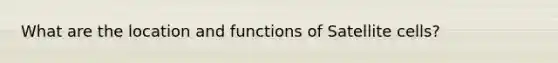 What are the location and functions of Satellite cells?