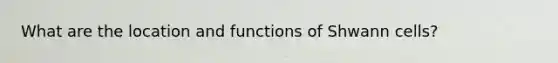 What are the location and functions of Shwann cells?