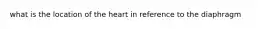 what is the location of the heart in reference to the diaphragm