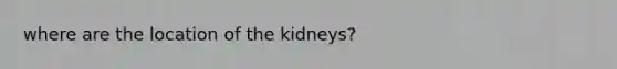 where are the location of the kidneys?