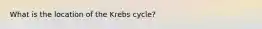 What is the location of the Krebs cycle?