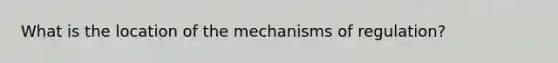 What is the location of the mechanisms of regulation?