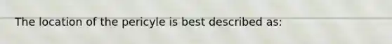 The location of the pericyle is best described as: