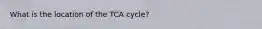 What is the location of the TCA cycle?