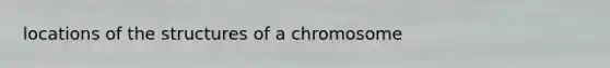 locations of the structures of a chromosome