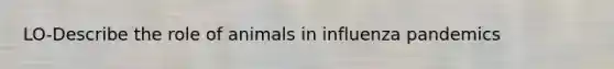 LO-Describe the role of animals in influenza pandemics