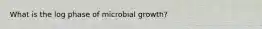 What is the log phase of microbial growth?